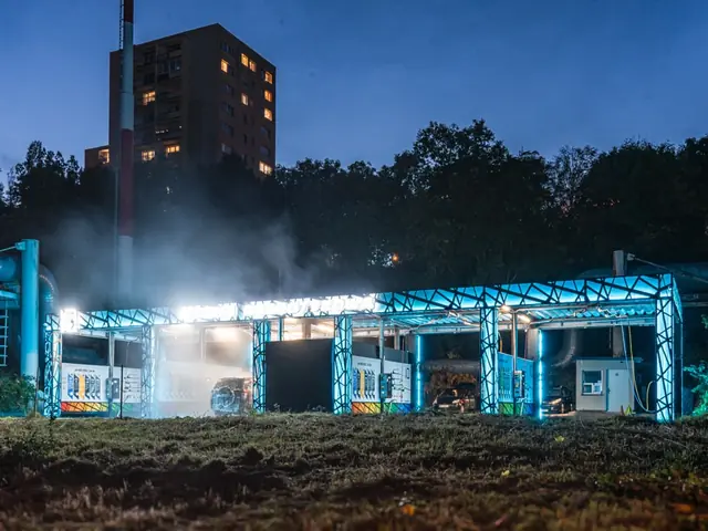 Vacuum cleaner bays at the modernised Szczawiowa Street car wash