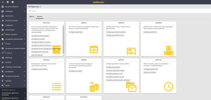 JobRouter modules implemented at BKF