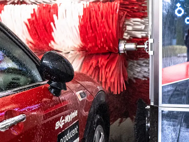 Polyurethane foam brushes in a BKF rollover car wash