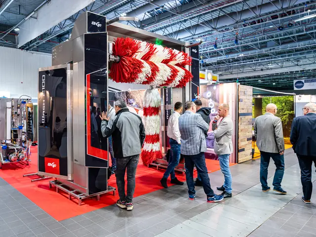BKF touchless car wash equipment on display at the trade fair