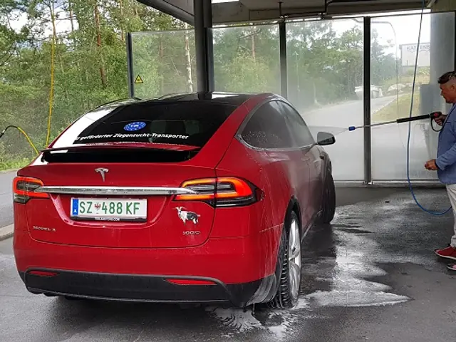Control panel at the BKF car wash in Ötztal Bahnhof, Austria