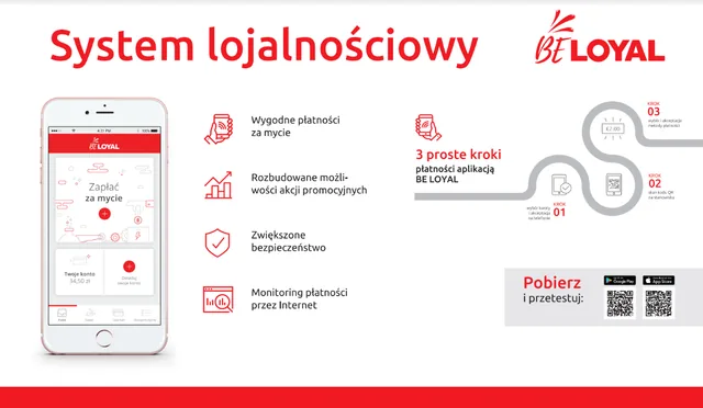Be Loyal mobile app payment at a BKF car wash