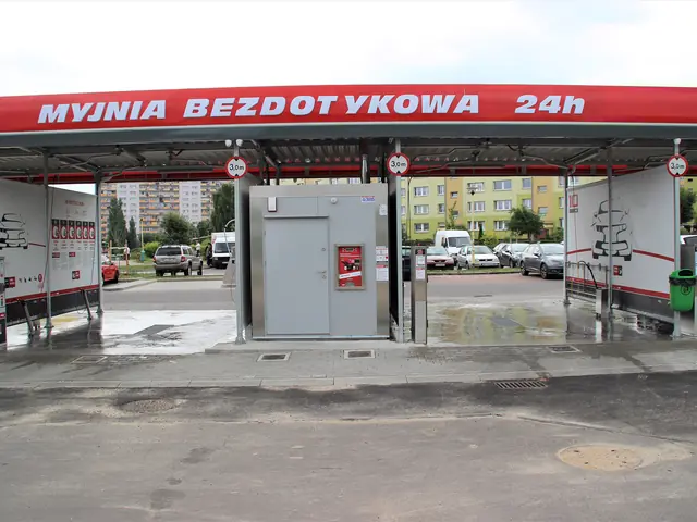 Four-bay BKF touchless car wash on Jasna Street in Szczecin