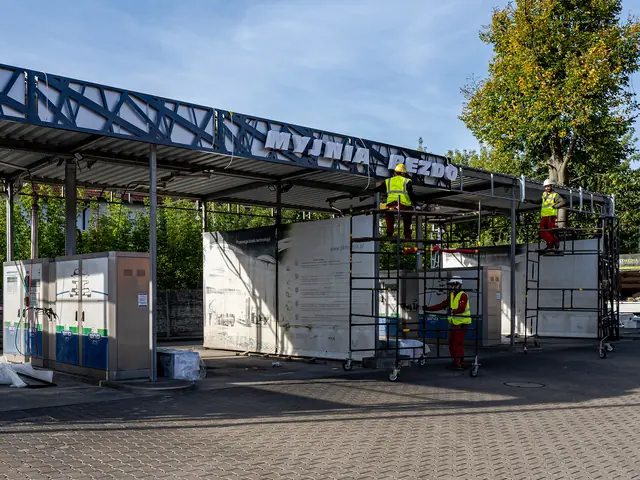 Modernised BKF car wash with LED-lit bays