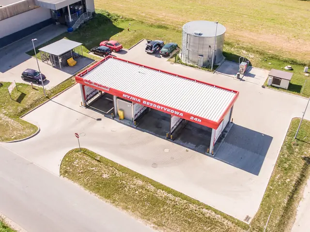 BKF self-service car wash on a plot in Poznań