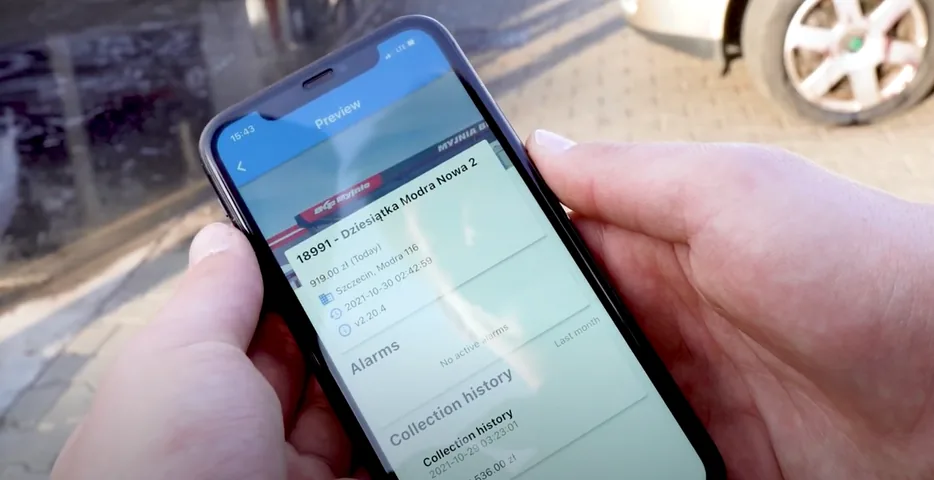 Car wash connected to the internet – remote access from a laptop and smartphone