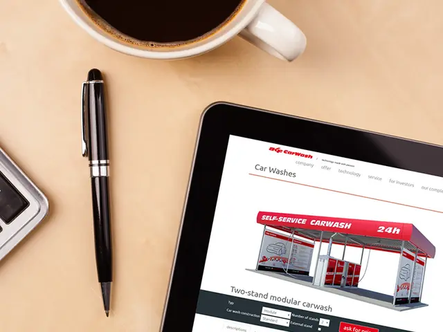Car wash design shown in the online car wash configurator