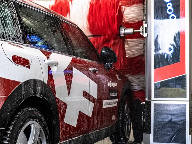 Car inside a BKF rollover car wash