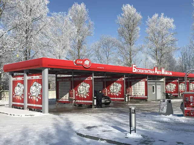 Car wash in winter