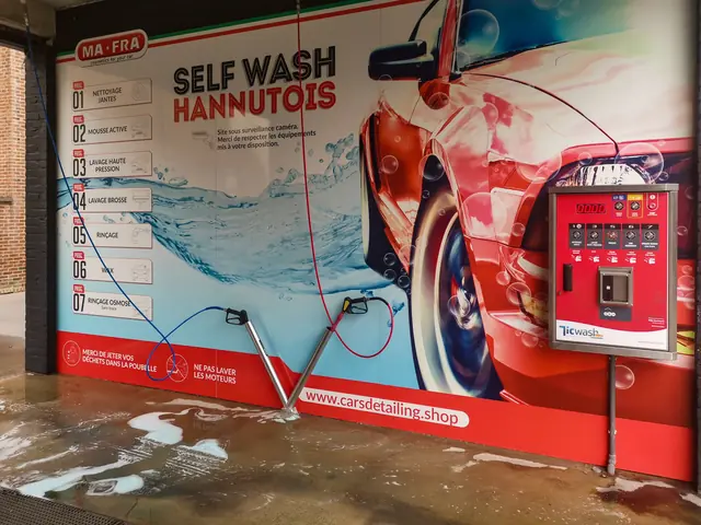 New BKF control panel at the car wash in Hannut