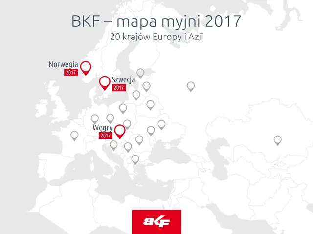 Map of countries with BKF car washes in 2017