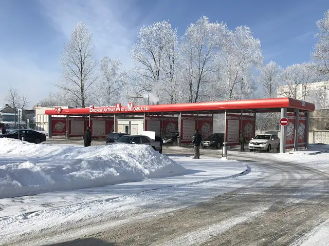 BKF car wash with heated wash bay floors in winter