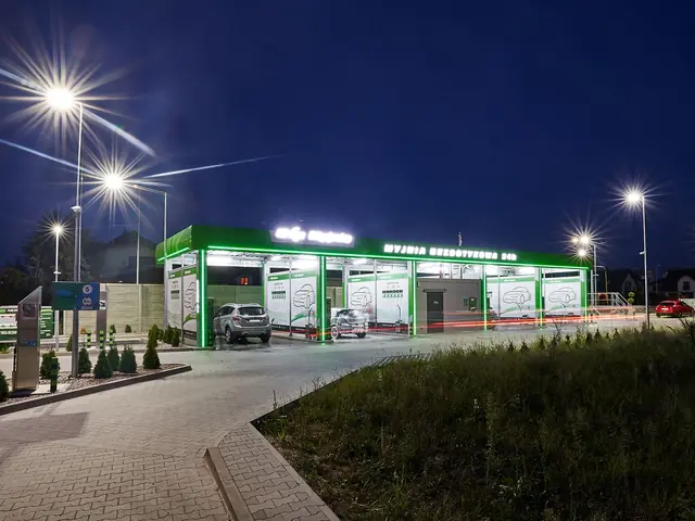 Wash bays of the BKF container car wash in Środa Wielkopolska
