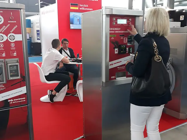 BKF team talking to guests at the Stuttgart fair