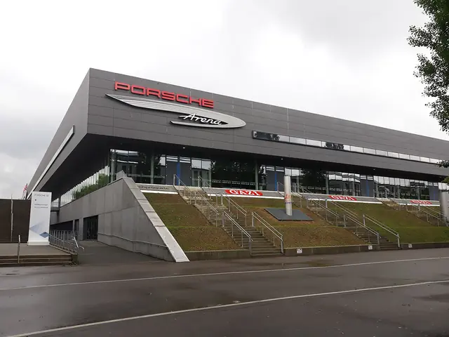 Porsche sports cars in the museum exhibition