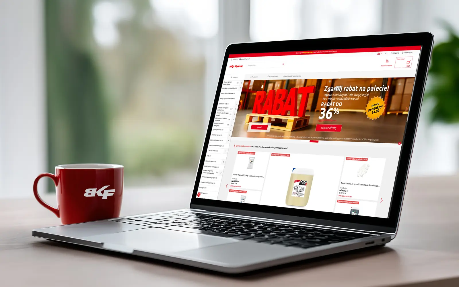BKF online shop with spare parts and chemicals