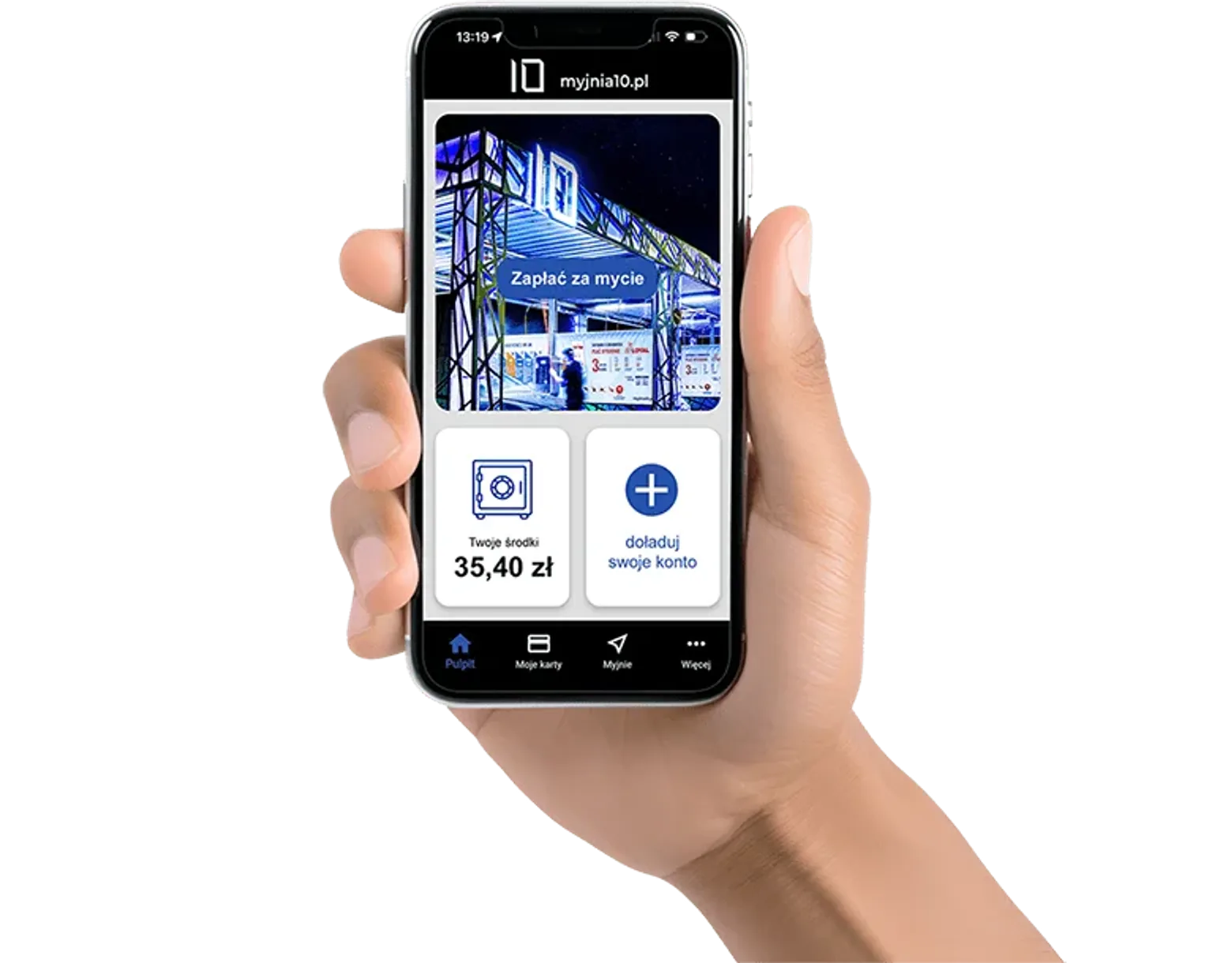 BKF Pay and Carwash Manager apps on a smartphone