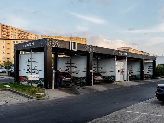 BKF touchless car wash Szczecin, Jasna Street – technical container